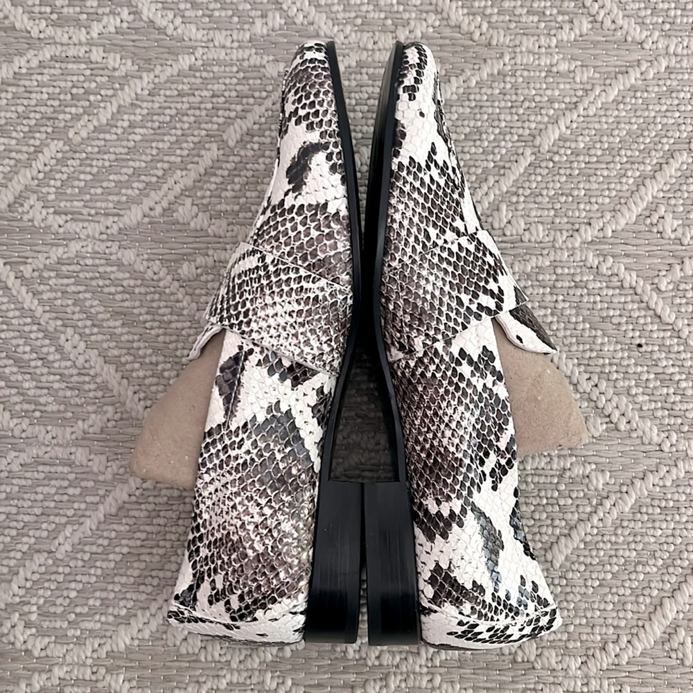 New. AGL Python Animal Print Slip On Loafers in Brown / Cream Size EU 37, US 7 - Picture 4 of 13